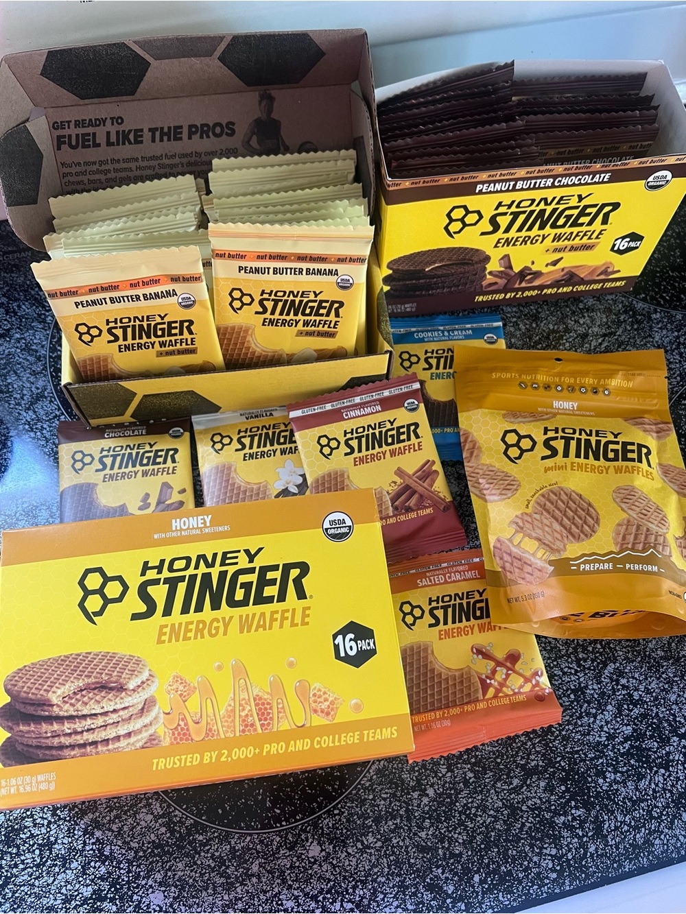 New Boxes Of Honey Stinger Waffles Variety Packs Multiple Flavors